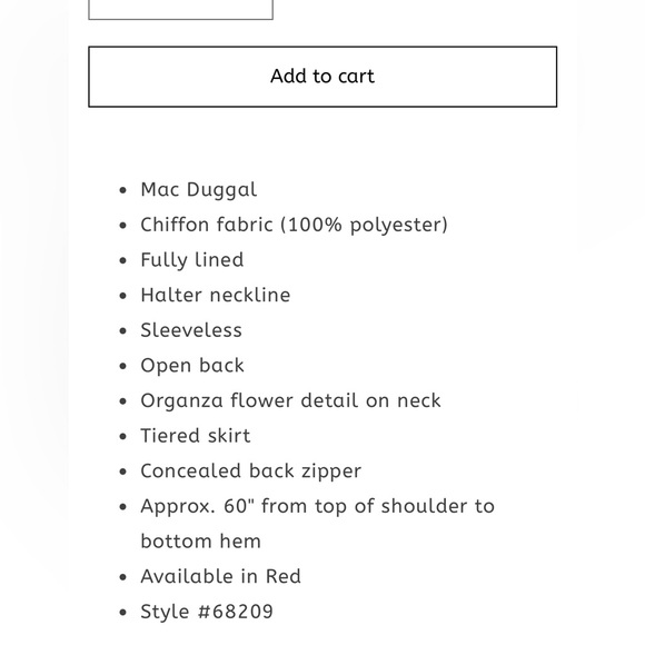 Mac Duggal Asymmetrical Halter Neck Gown in Red Chiffon - Picture 4 of 10